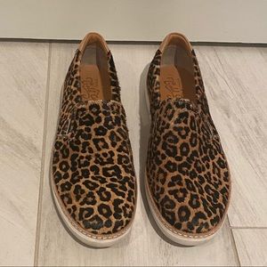 SPERRY Gold Cup Leopard Calf Hair Slip-ons